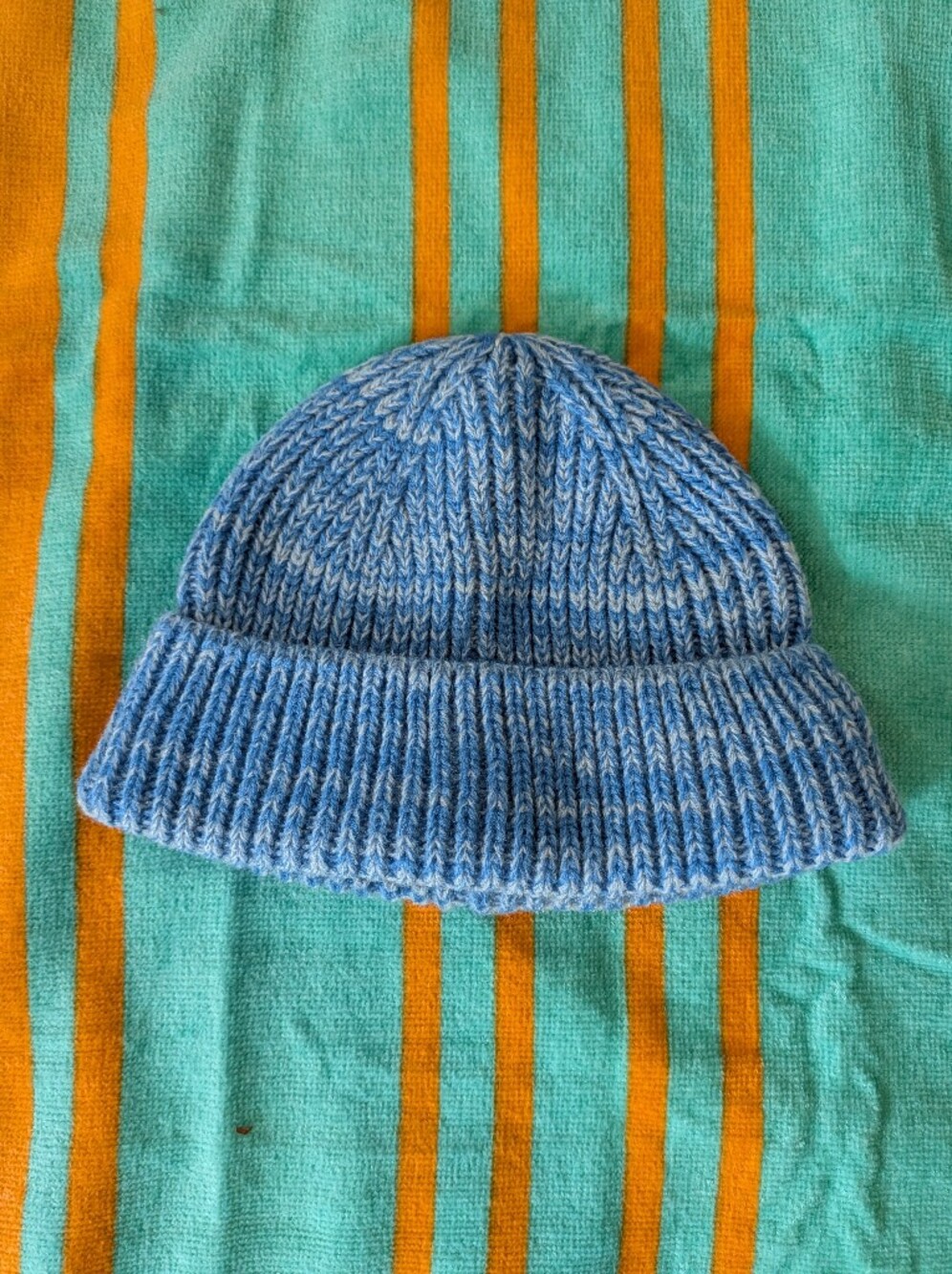 ASOS Blue Marled Ribbed Cuff Beanie